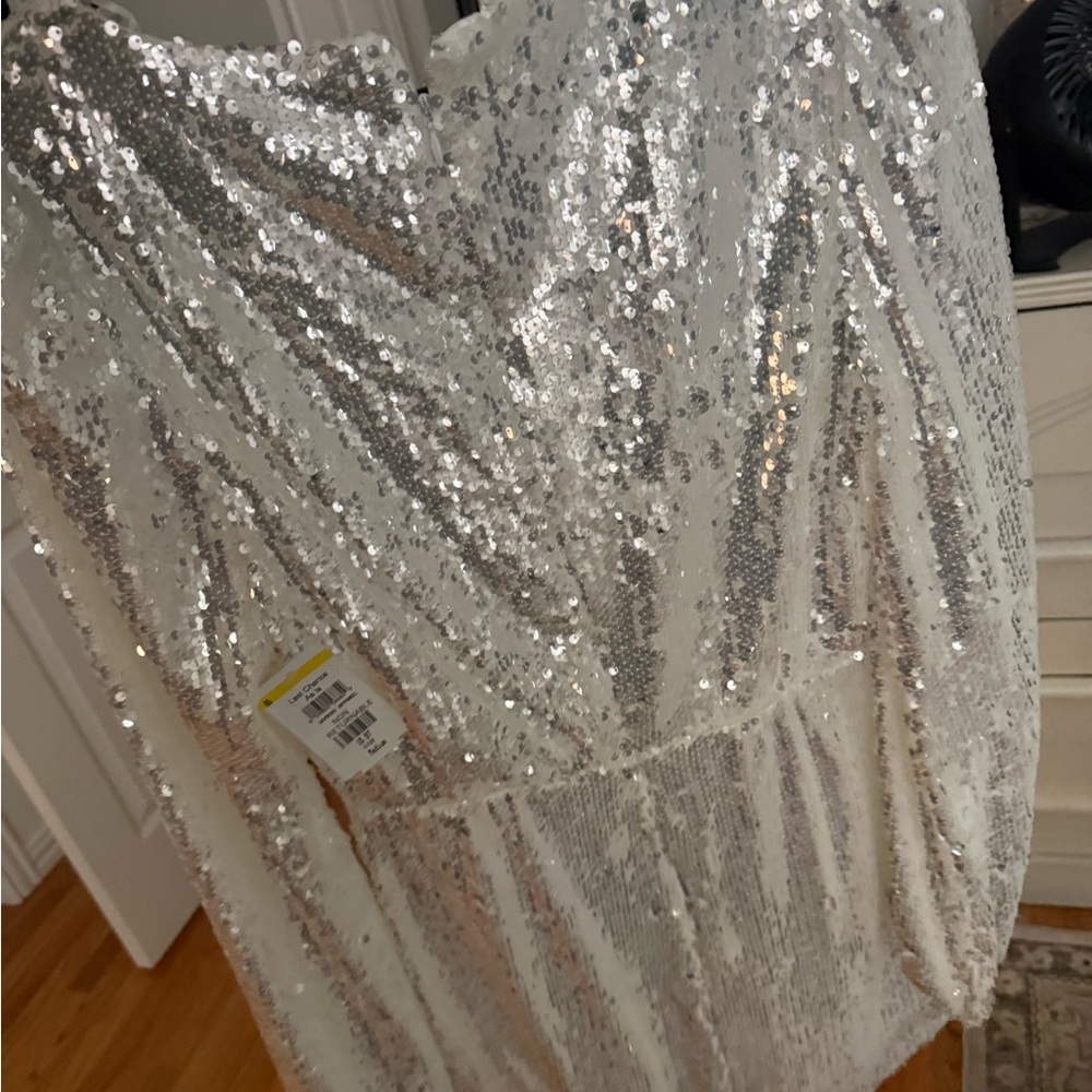 White Sequin Dress